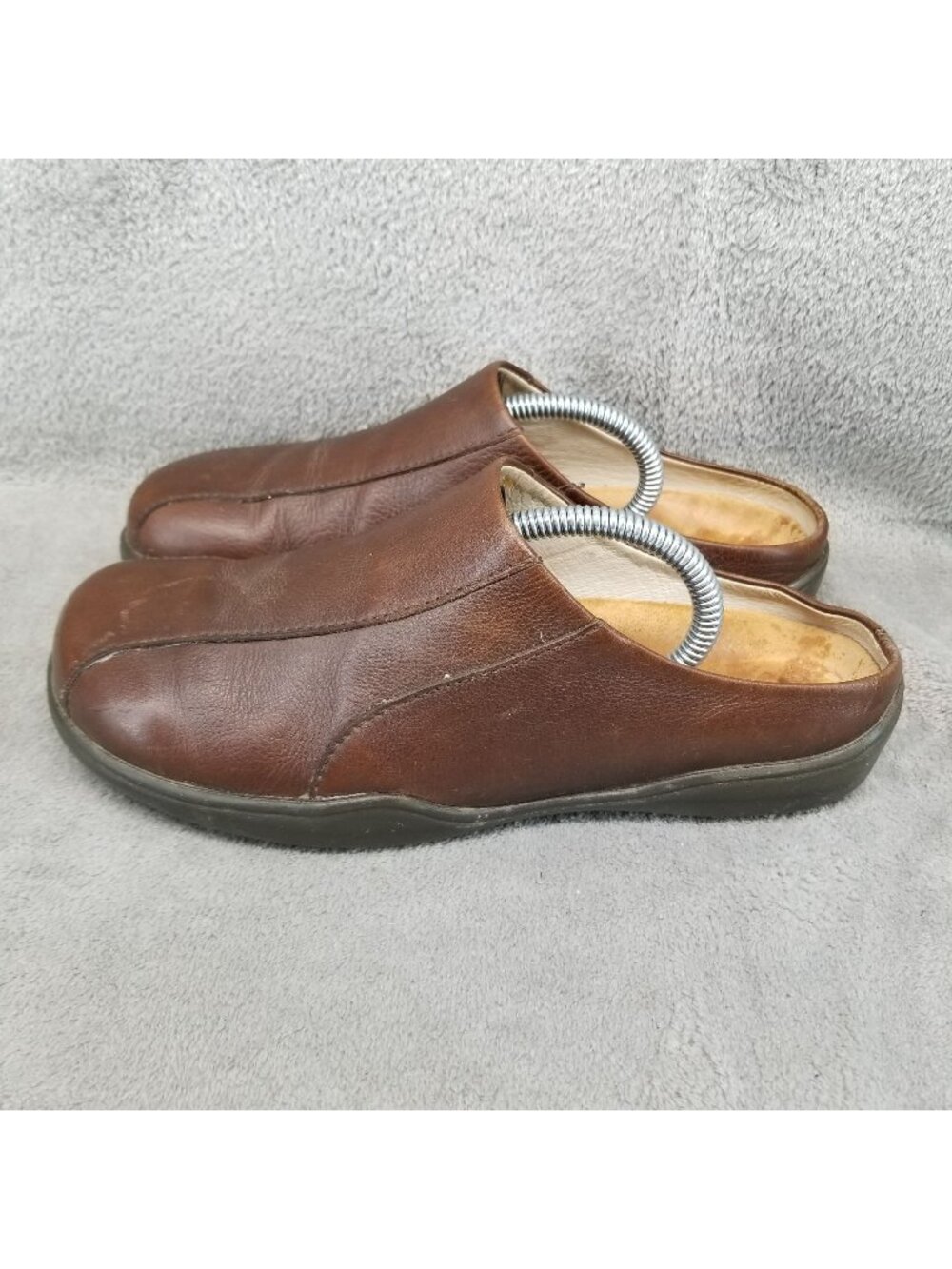 Birkenstock Shoes Womens EU Size 38 US 7 Footprints Brown Leather Mules *Read*